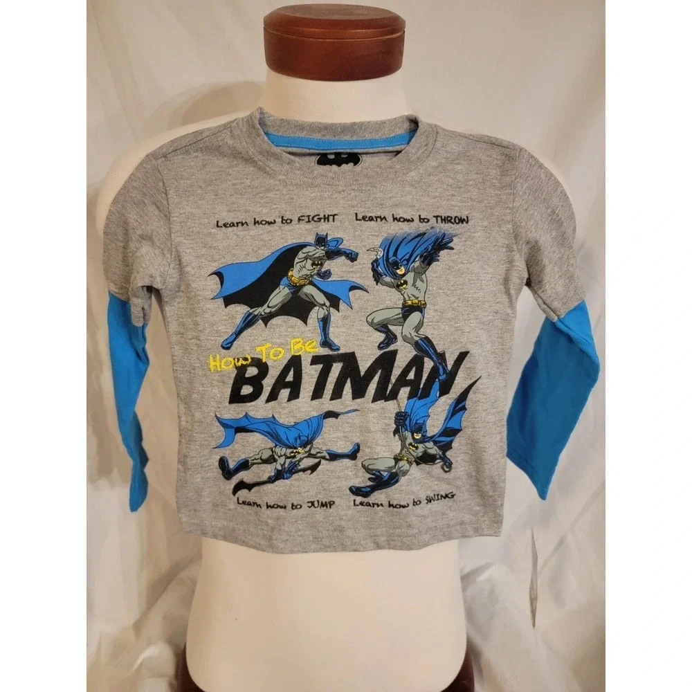 Batman boys size 2T How To Be Batman long sleeved T-shirt (E4)
